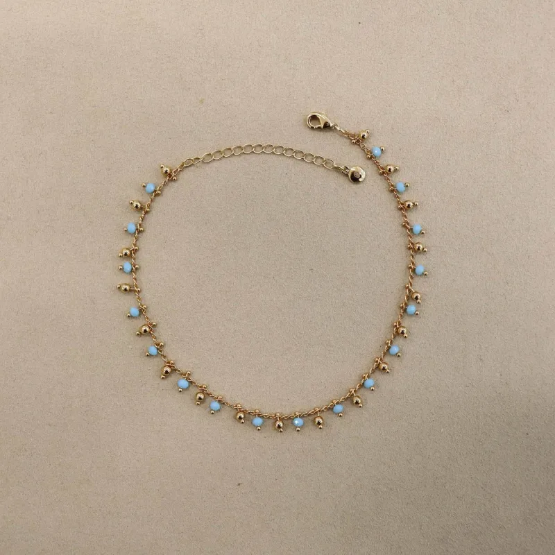 Turquoise Beaded Anklet sold by IceLink