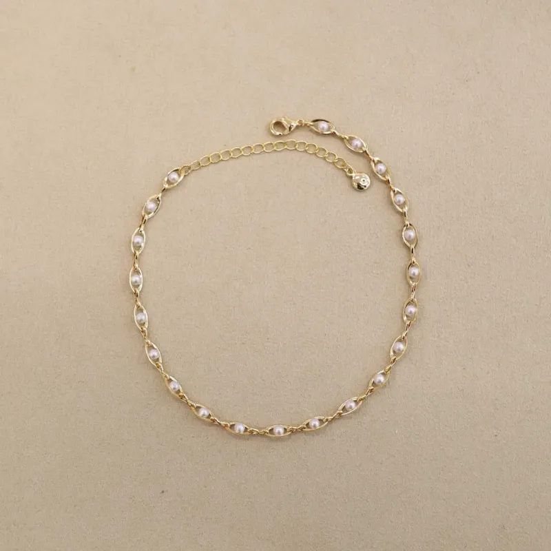 Mini Pearl Anklet sold by IceLink