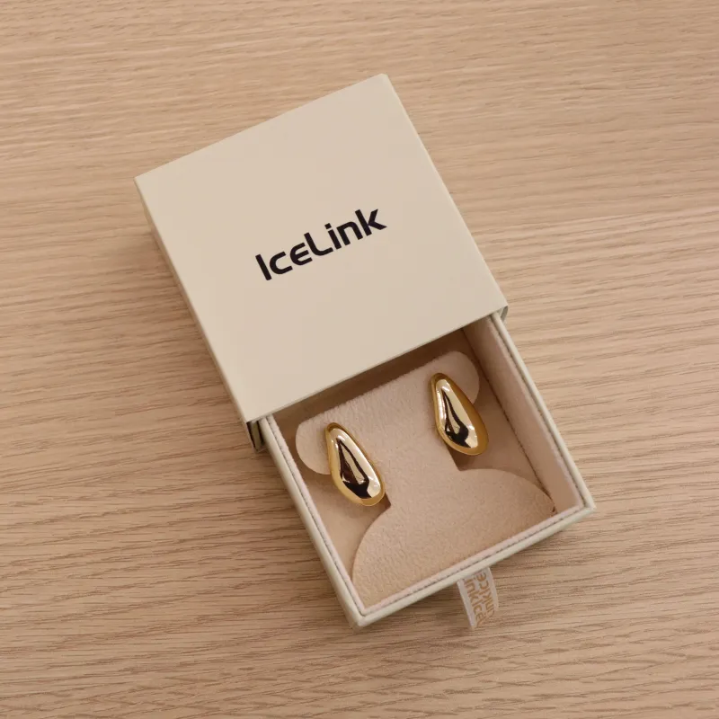 Oval Misshaped Earrings made by IceLink