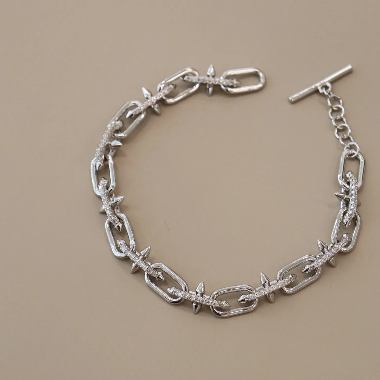 Mens Chrome Link Paperclip Bracelet sold by IceLink product image thumbnail 3