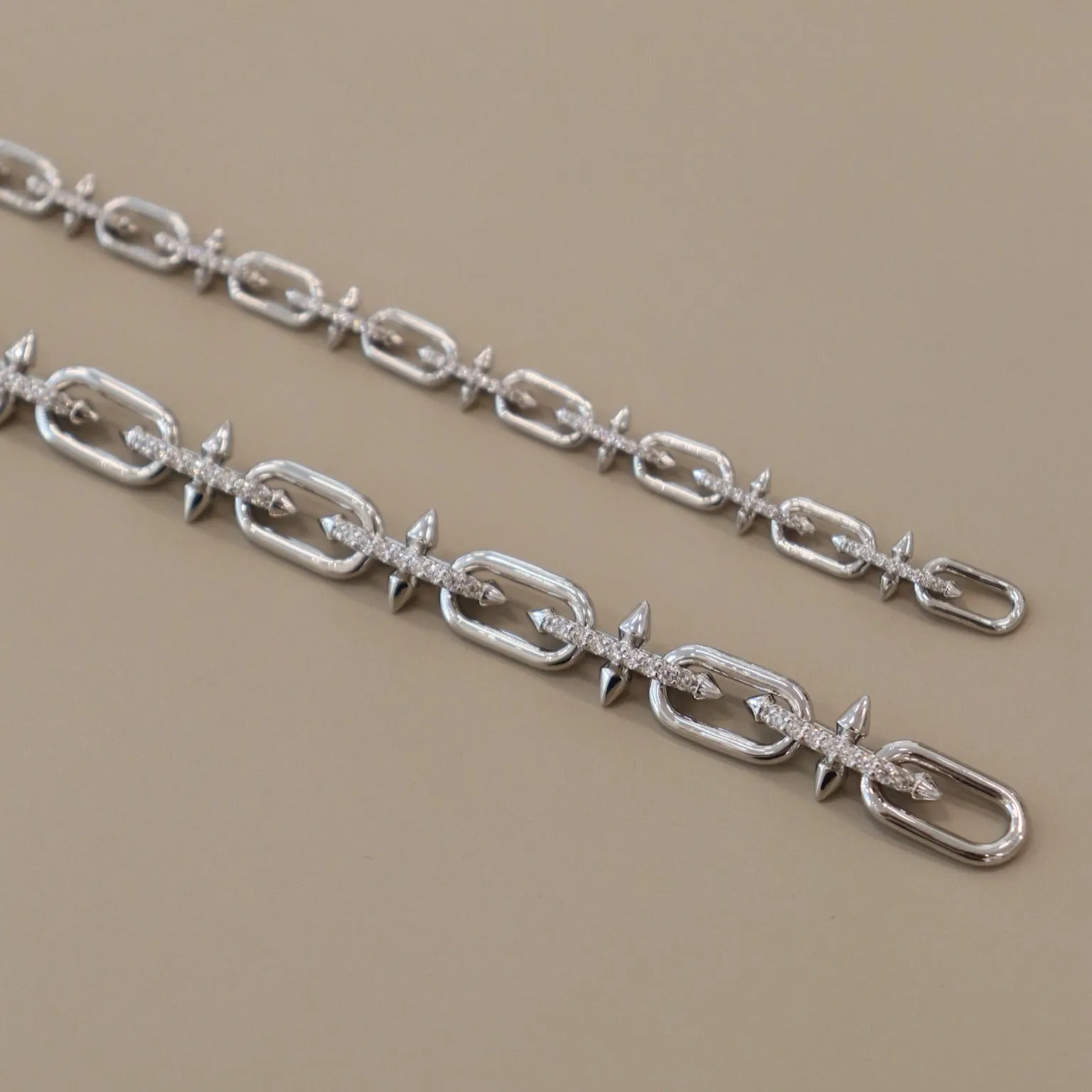 Mens Chrome Link Paperclip Bracelet sold by IceLink product image thumbnail 4