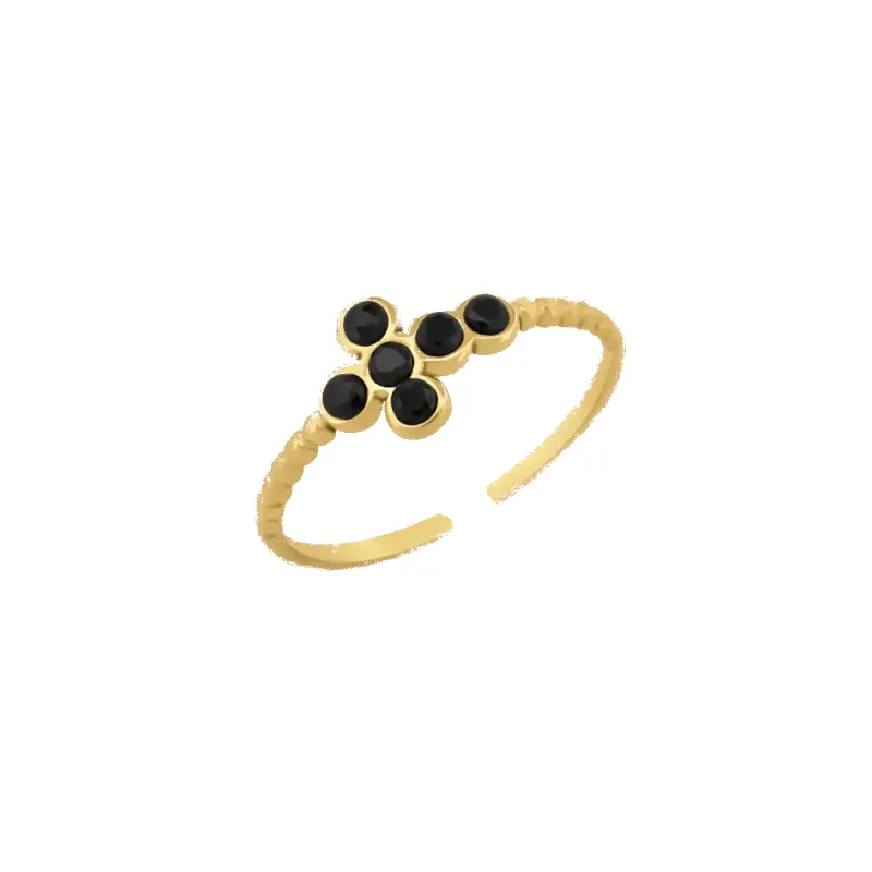 ‘Suri’ Black Cross Ring sold by IceLink