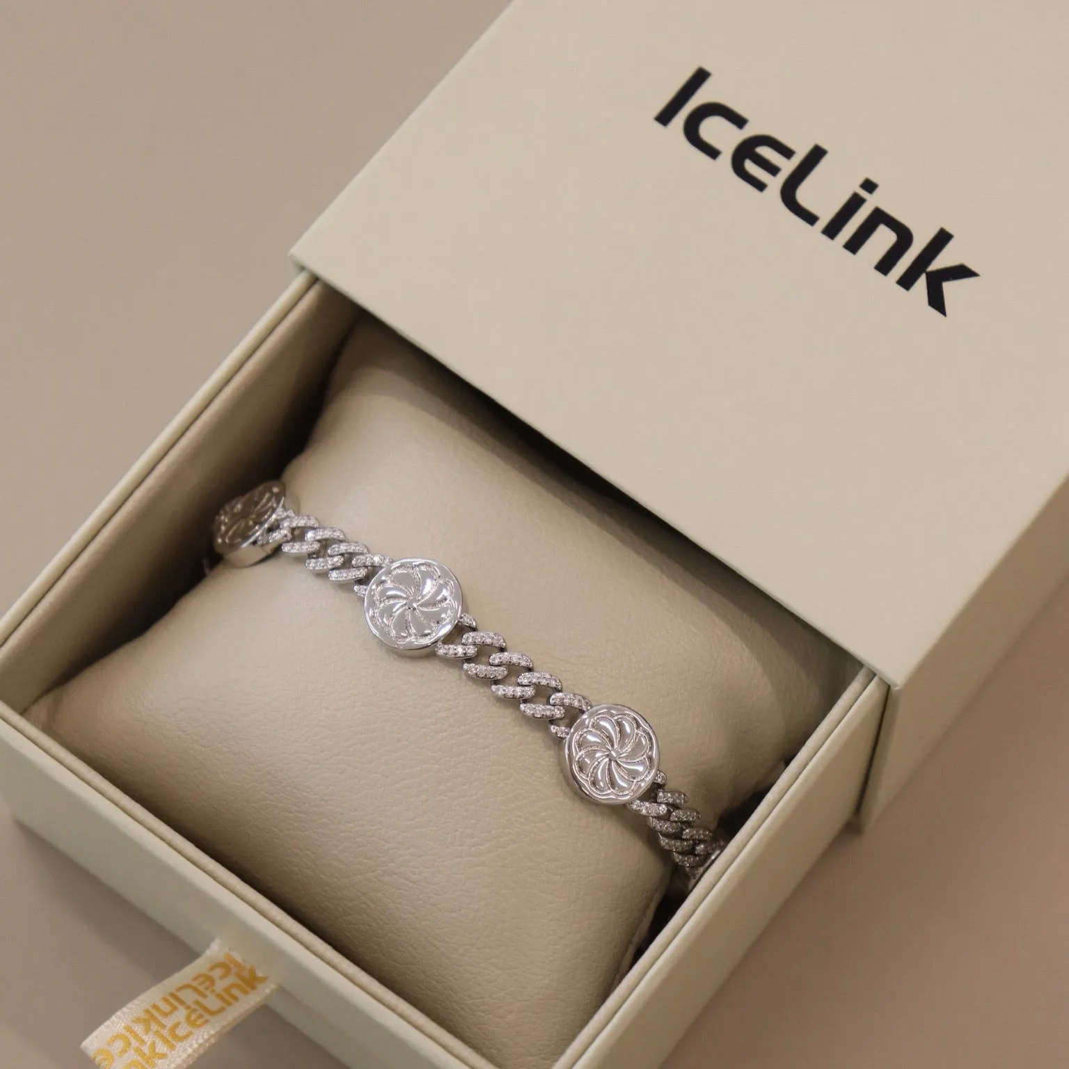 Chrome Link Eternity Cuban Bracelet sold by IceLink product image thumbnail 4