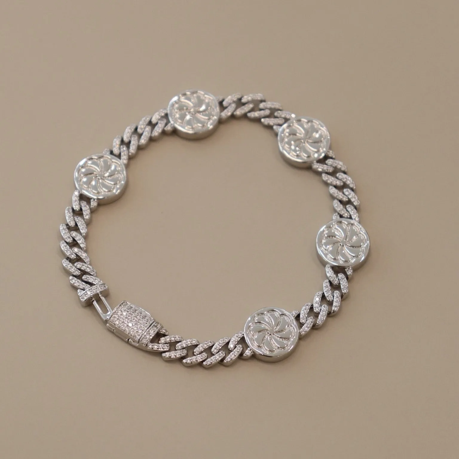 Chrome Link Eternity Cuban Bracelet sold by IceLink product image thumbnail 3