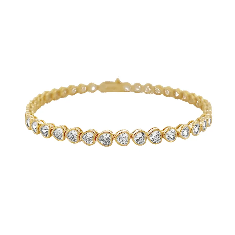 Amor Sui Heart Tennis Bracelet made by IceLink