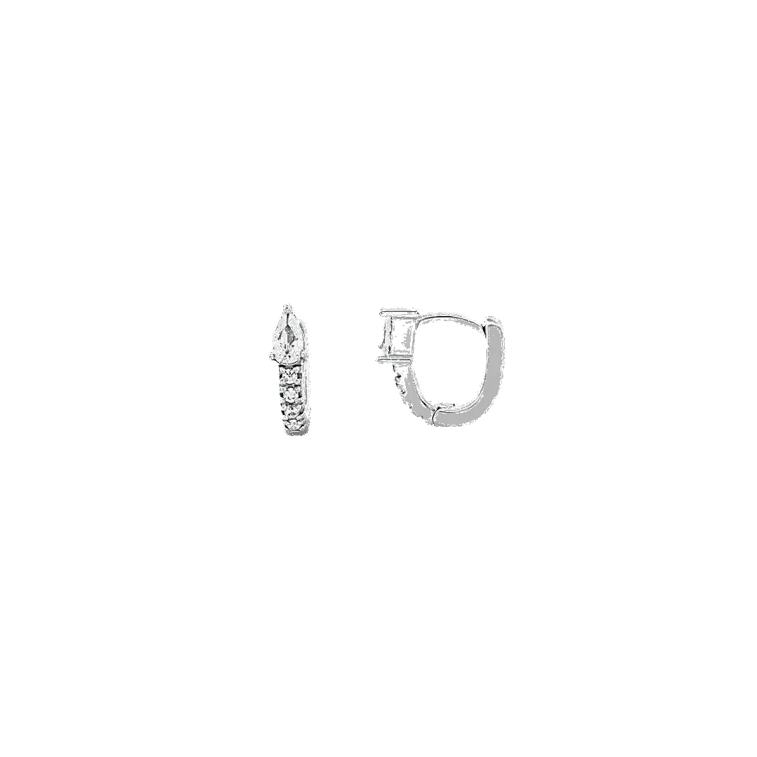 ‘Faye’ Mini Stone Hoops sold by IceLink