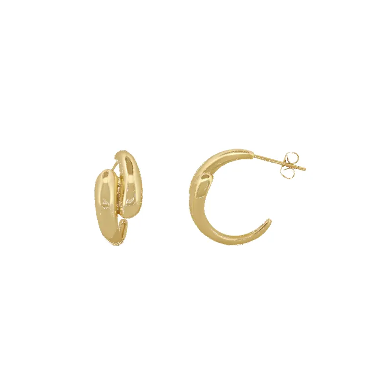 ‘Nora’ Double Teardrop Hoops made by IceLink