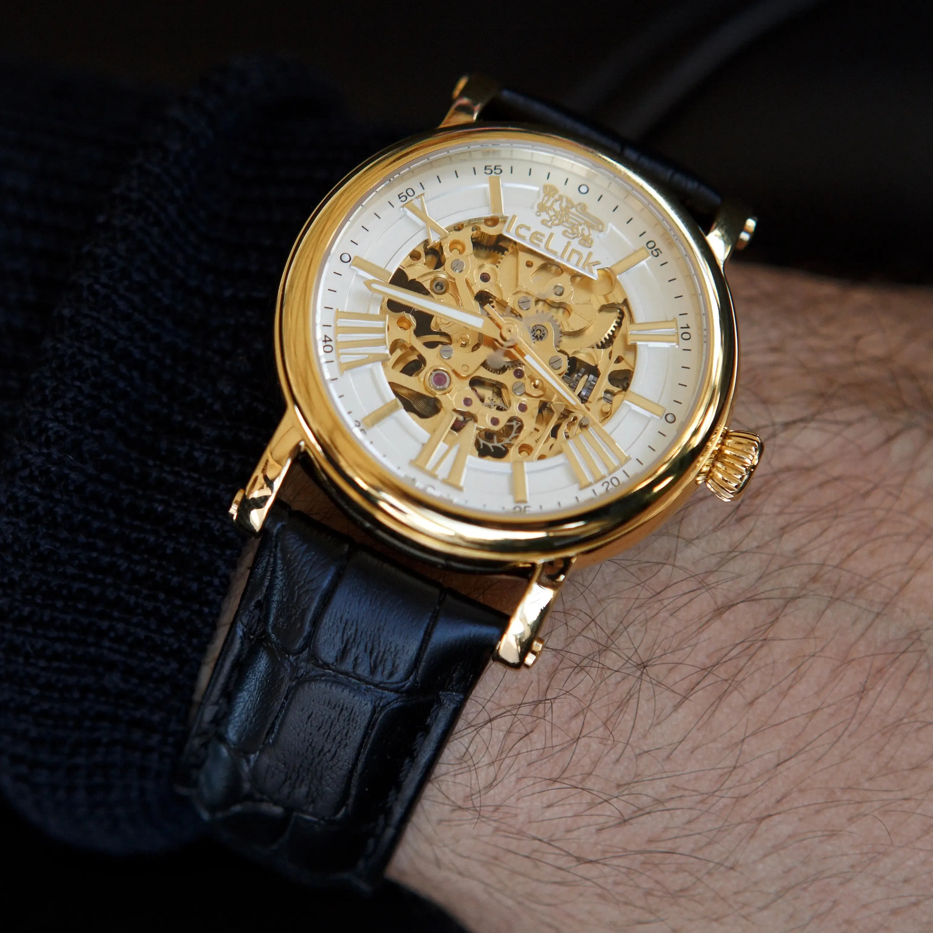 Whistler Gold & White Skeleton Automatic Watch sold by IceLink product image thumbnail 2