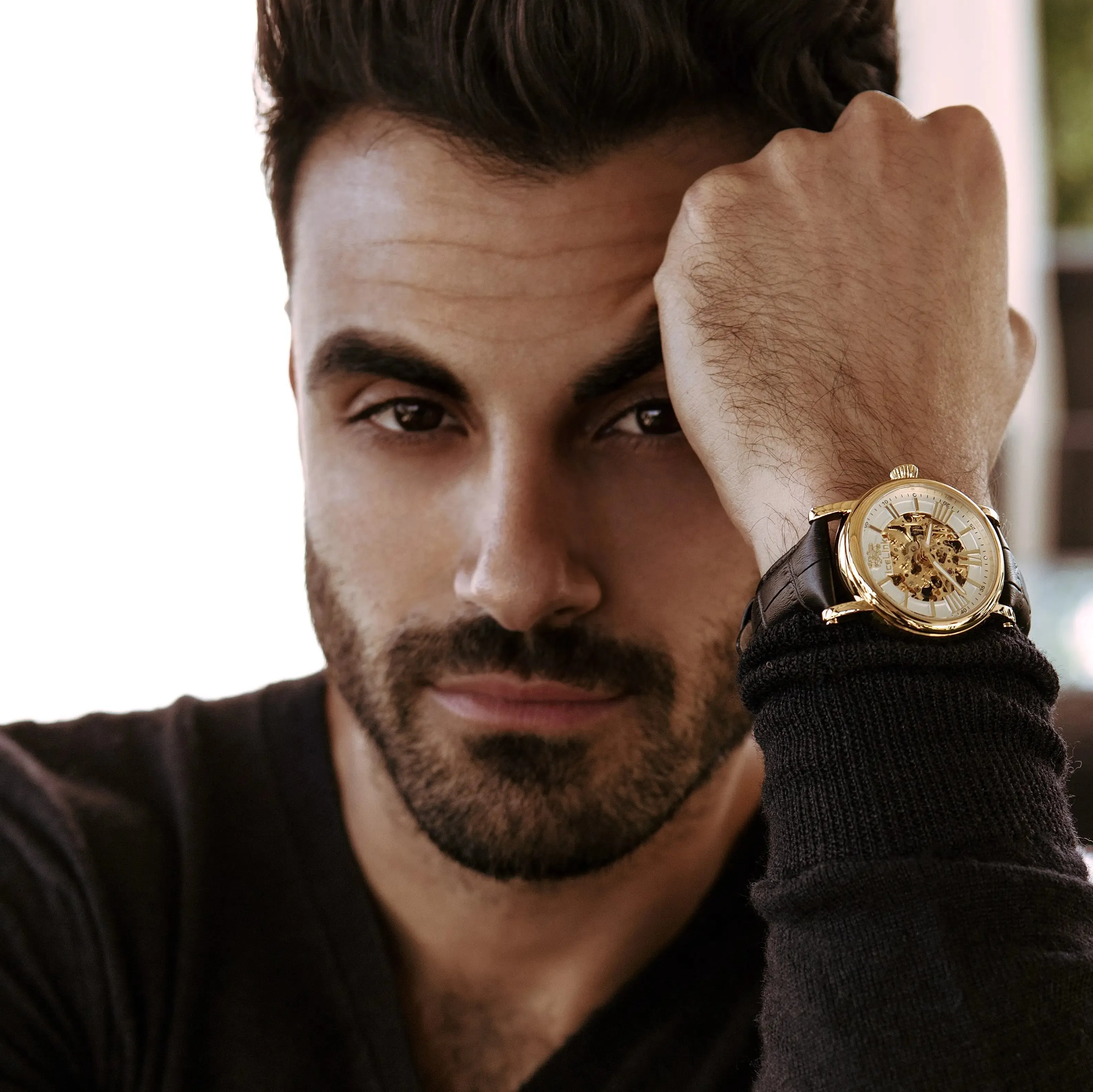 Whistler Gold & White Skeleton Automatic Watch sold by IceLink product image thumbnail 3
