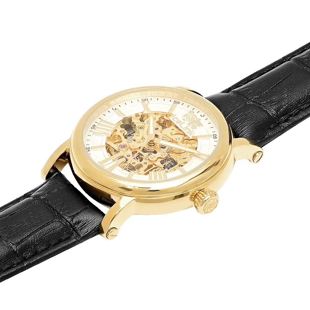 Whistler Gold & White Skeleton Automatic Watch sold by IceLink product image thumbnail 4