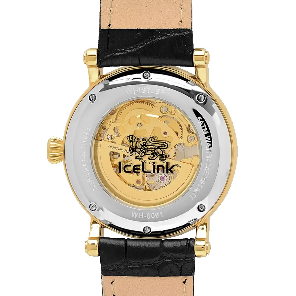 Whistler Gold & White Skeleton Automatic Watch sold by IceLink product image thumbnail 5