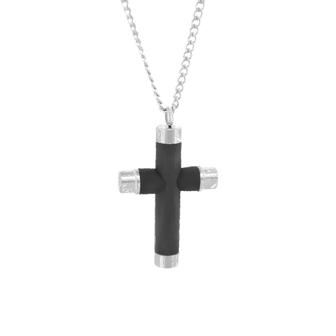 Cruz Carbon Fiber Cross Necklace sold by IceLink product image thumbnail 4