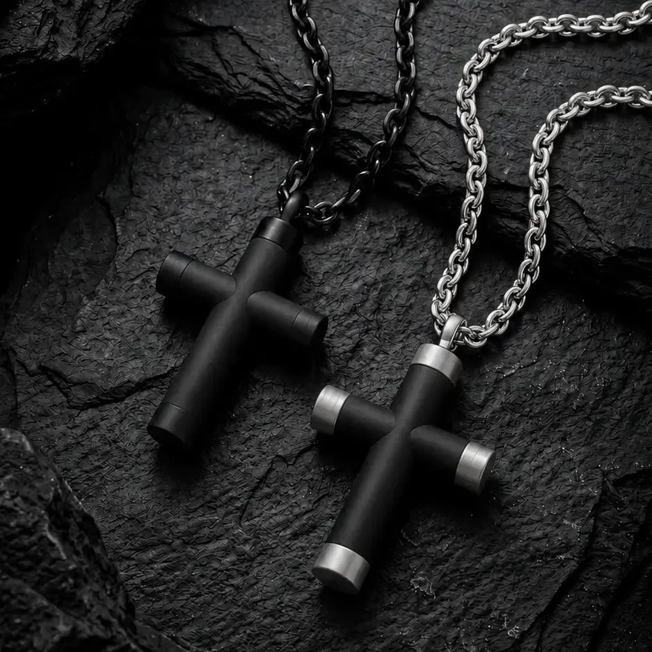 Cruz Carbon Fiber Cross Necklace sold by IceLink product image thumbnail 3