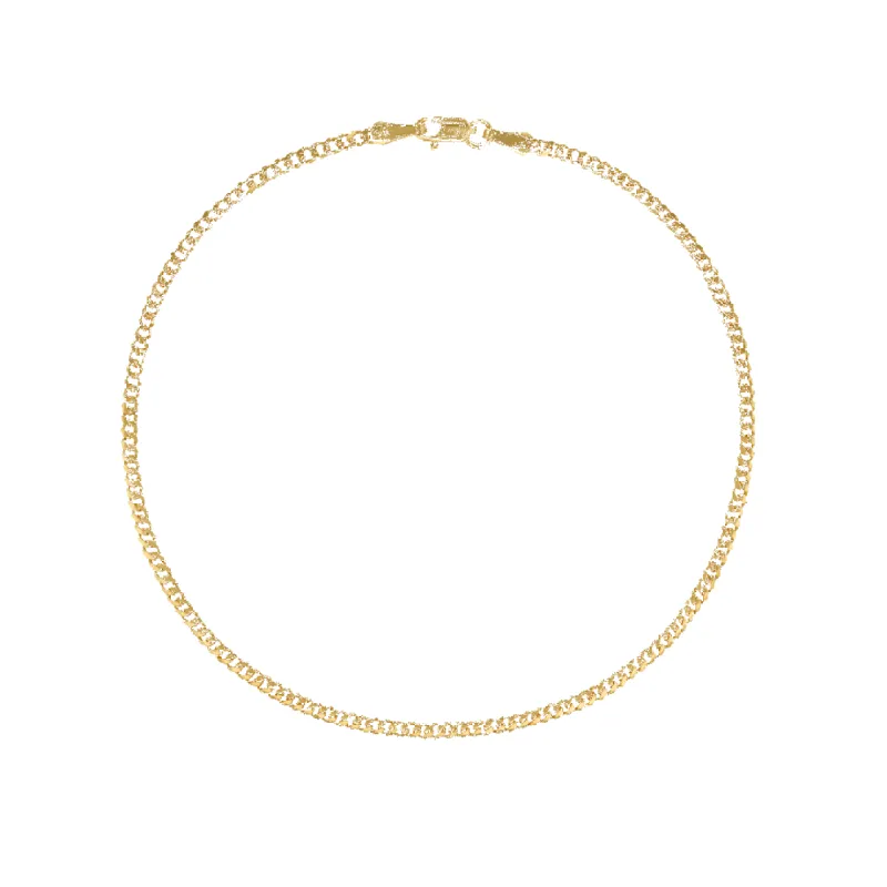 14K 2mm Miami Cuban Link Anklet sold by IceLink