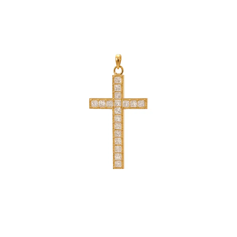 14K Como Diamond Cross sold by IceLink
