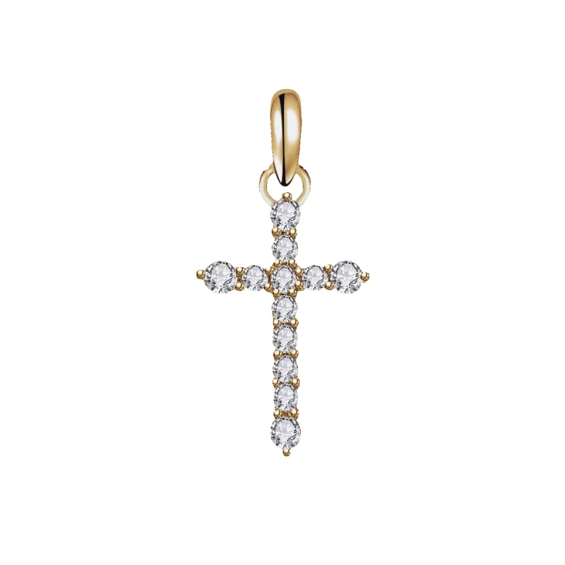 14K Dainty Cross Pendant sold by IceLink