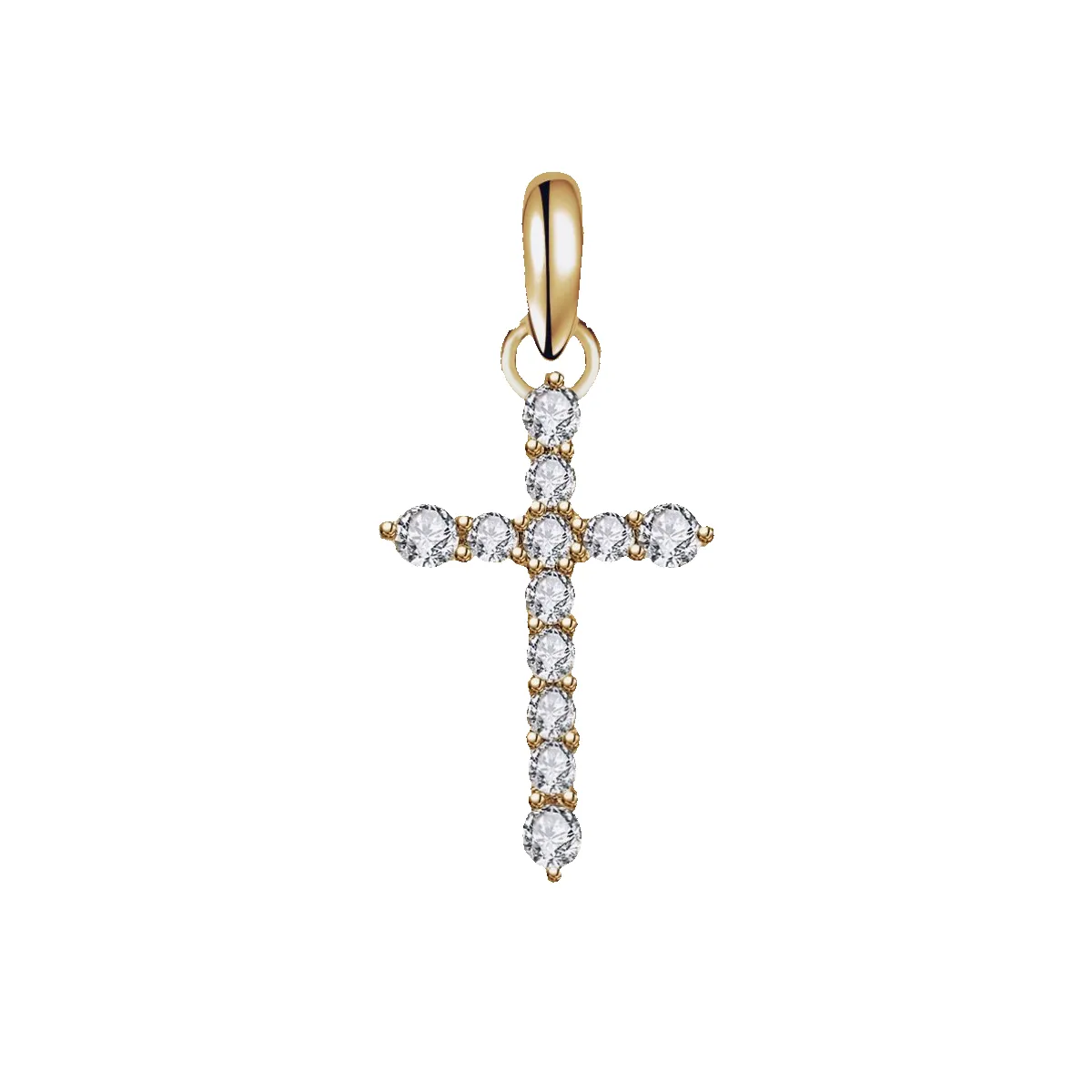 14K Dainty Cross Pendant sold by IceLink