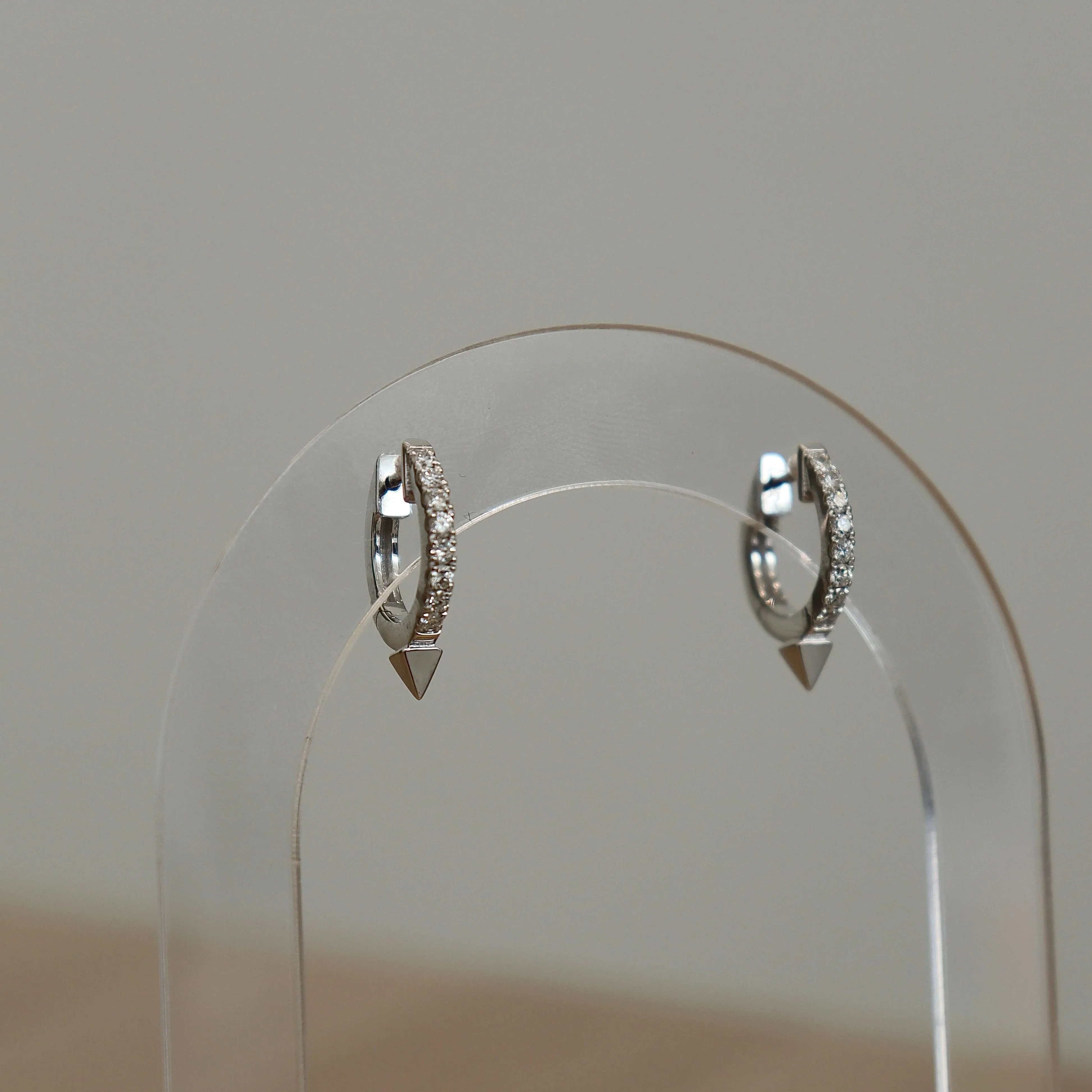 14K Pointy Diamond Hoops (Sample Sale) sold by IceLink product image thumbnail 4