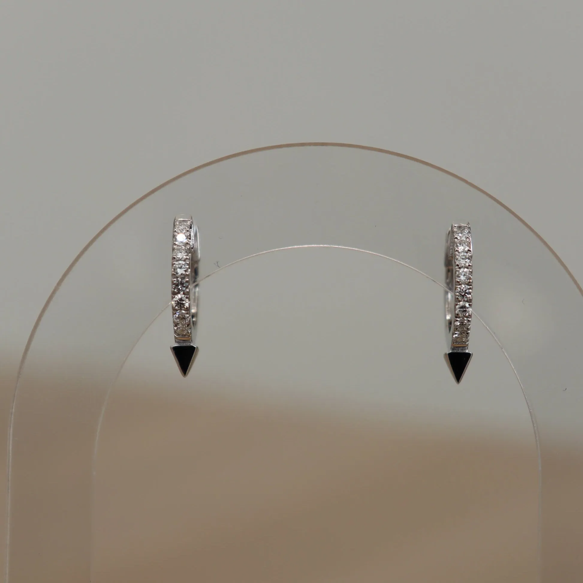 14K Pointy Diamond Hoops (Sample Sale) sold by IceLink product image thumbnail 5