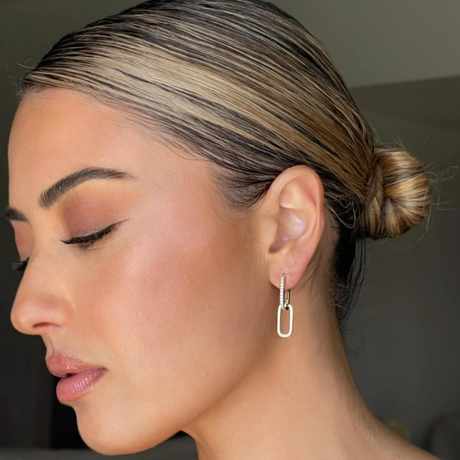 14K Birthday Girl Moissanite Earrings sold by IceLink product image thumbnail 2