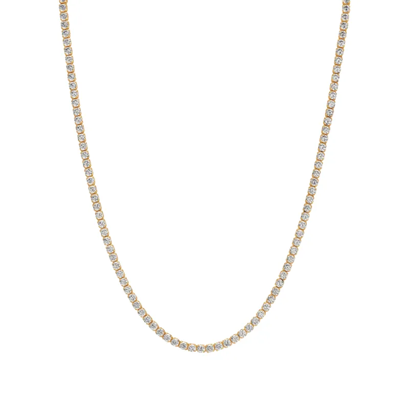 10K Gold Moissanite Tennis Necklace 2.10mm sold by IceLink
