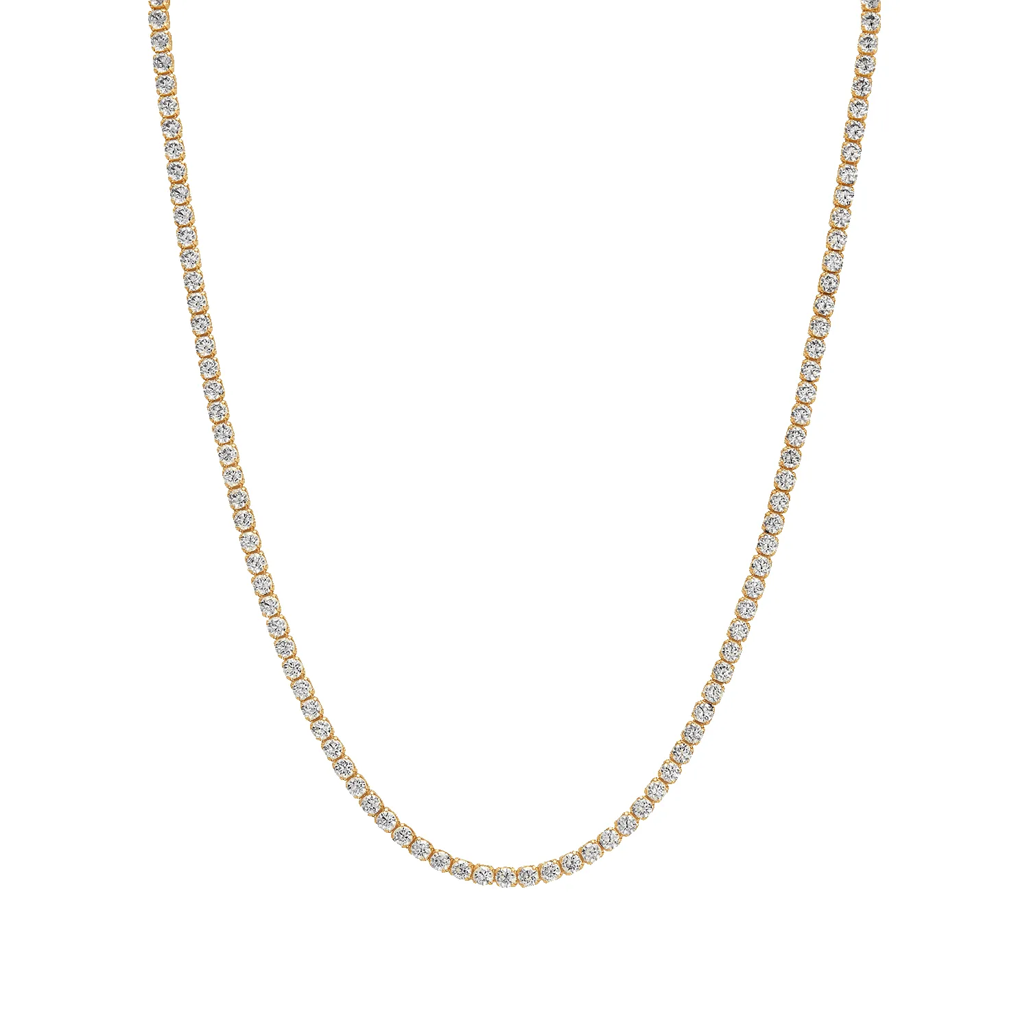 10K Gold Moissanite Tennis Necklace 2.10mm sold by IceLink
