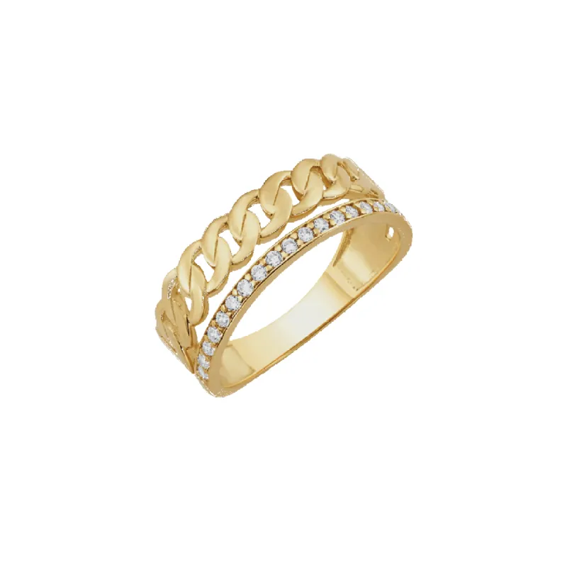 14K Double Layer Cuban Ring sold by IceLink