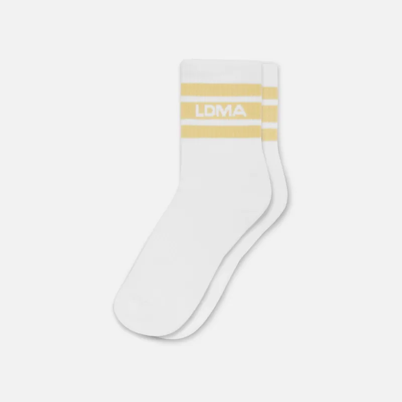 Yellow Stripe Mid Sock made by LDMA