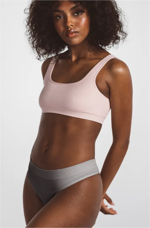 Low Hide Ribbed Thong made by LDMA