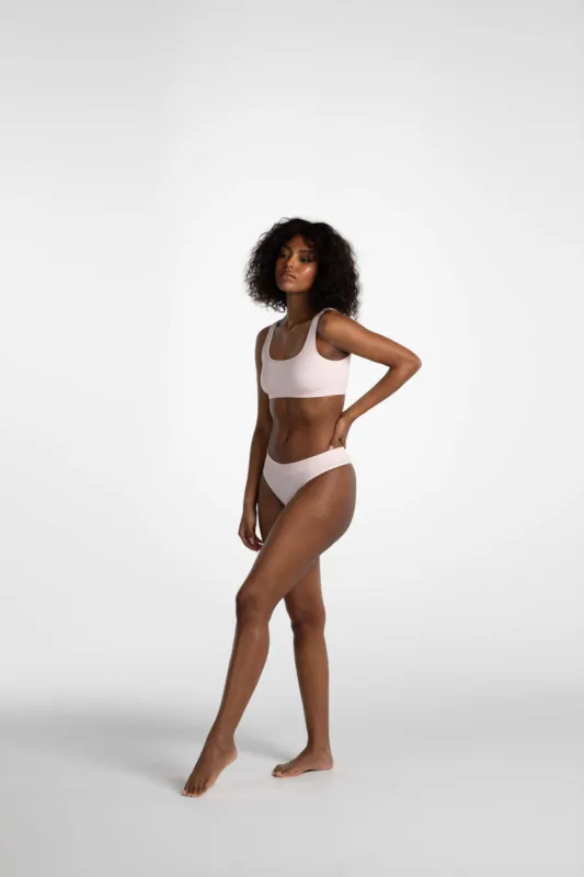 Low Hide Ribbed Thong sold by LDMA