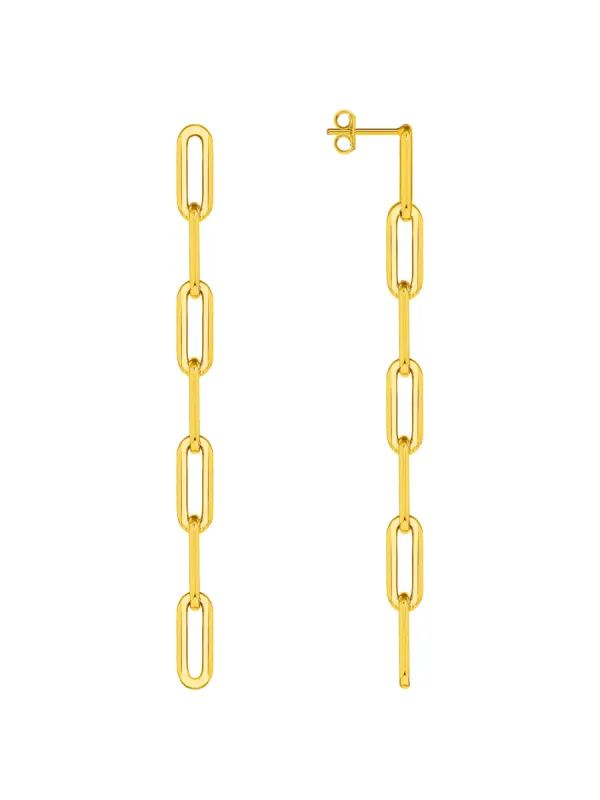 Chain Link Dangle Earrings sold by LeMel