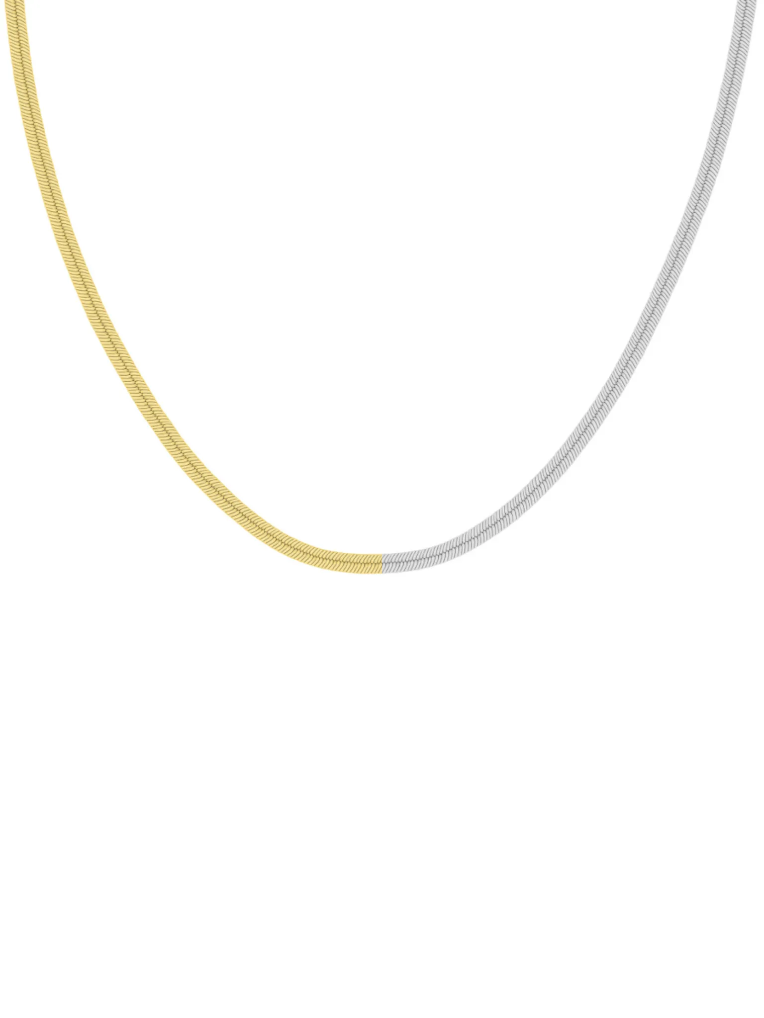 Half + Half Herringbone Snake Chain sold by LeMel