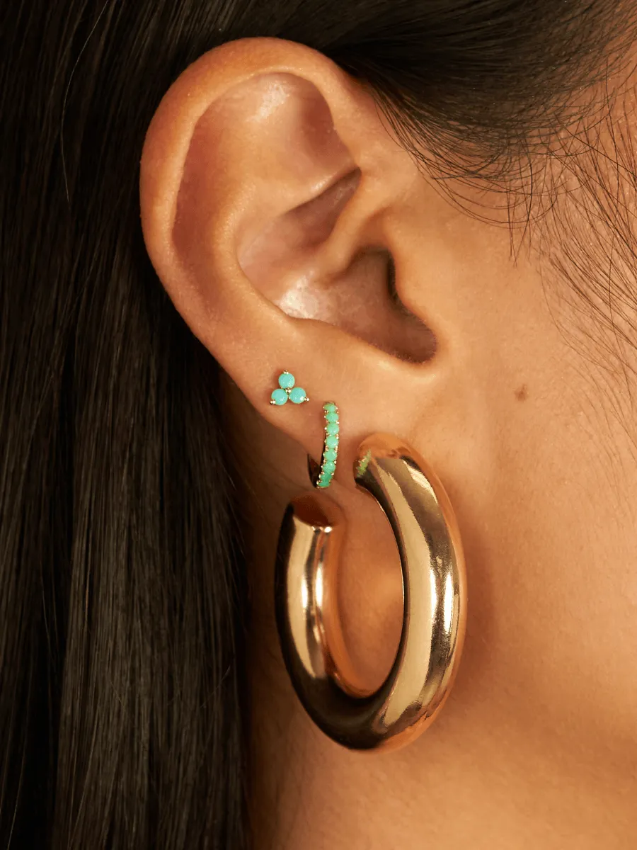 Tube Hoop Earrings sold by LeMel product image thumbnail 2