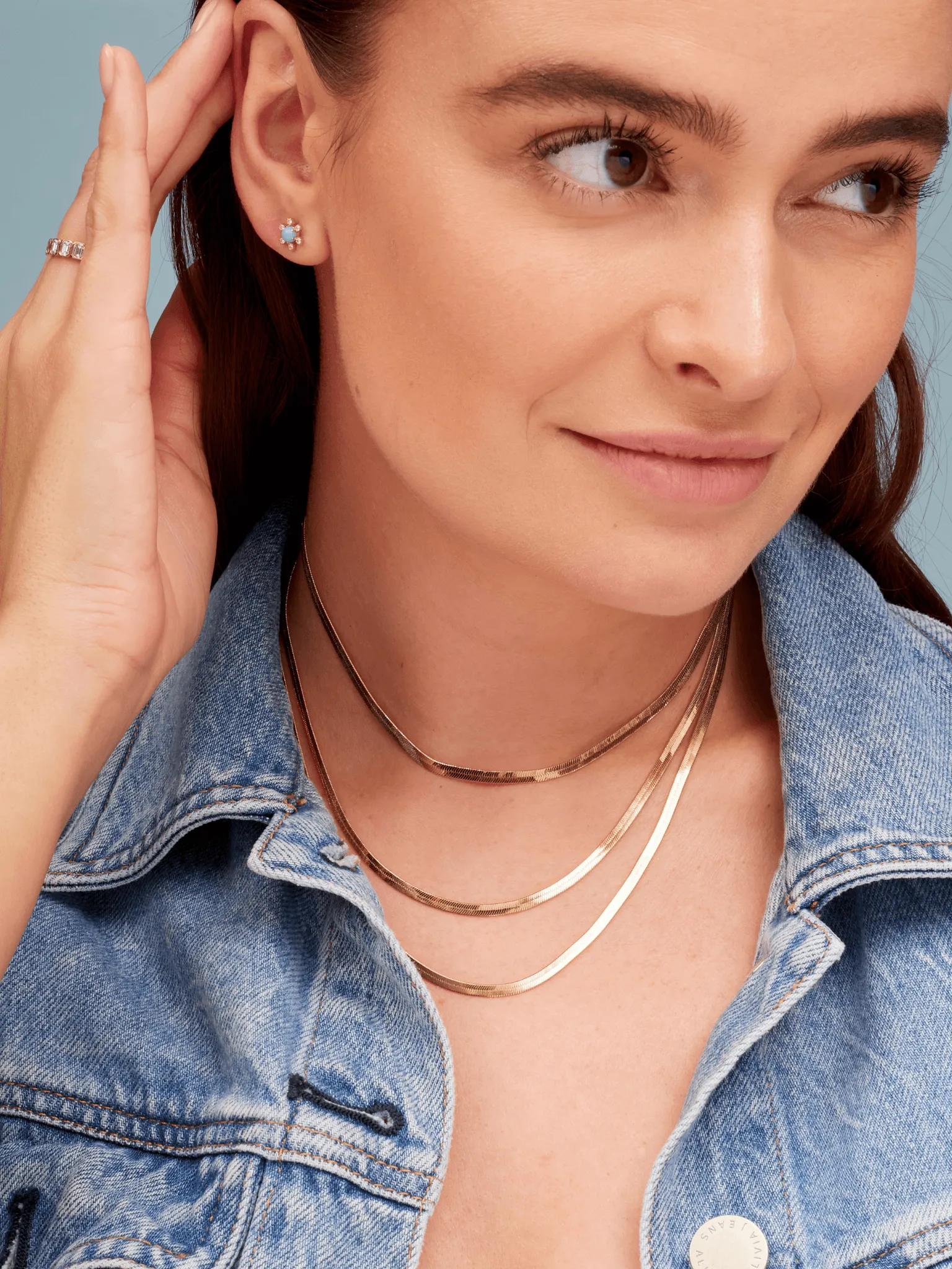 Herringbone Snake Chain sold by LeMel product image thumbnail 2