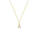 Classic Diamond Charm Initial Necklace 14K sold by LeMel