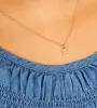 Classic Diamond Charm Initial Necklace 14K sold by LeMel