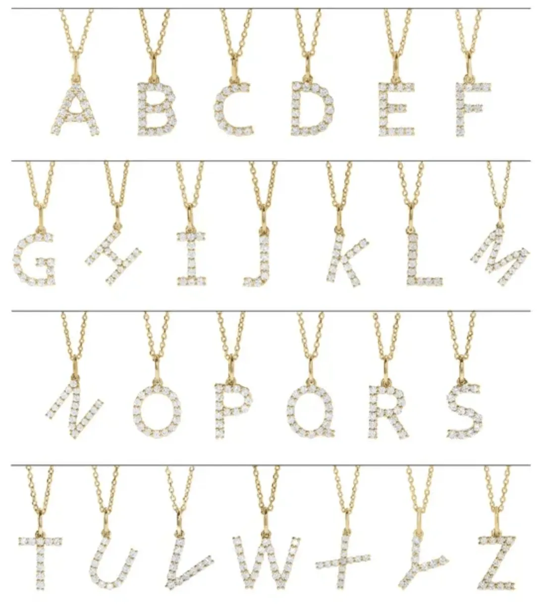 Lab Grown Diamond Initial Charm Necklace 14K sold by LeMel product image thumbnail 3