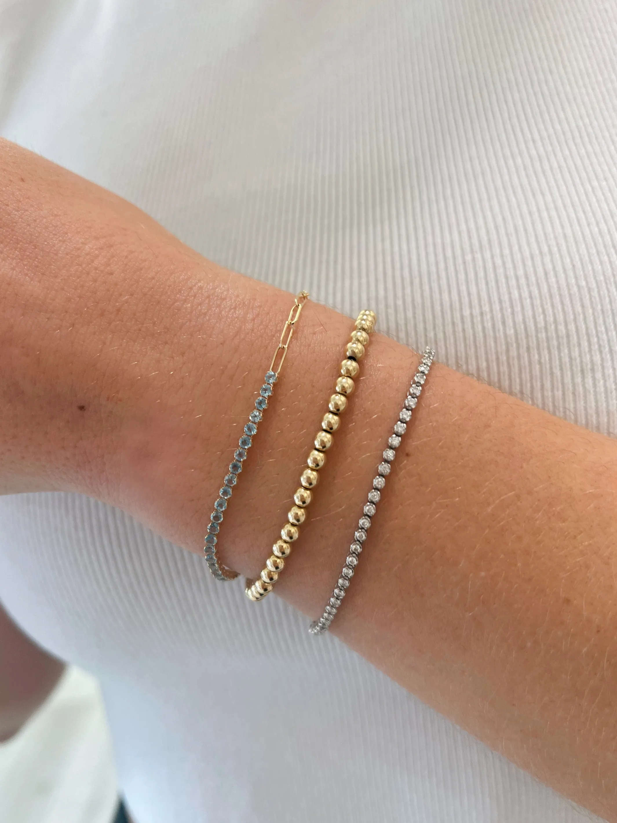 Birthstone Tennis Bracelet - December 14K sold by LeMel product image thumbnail 2