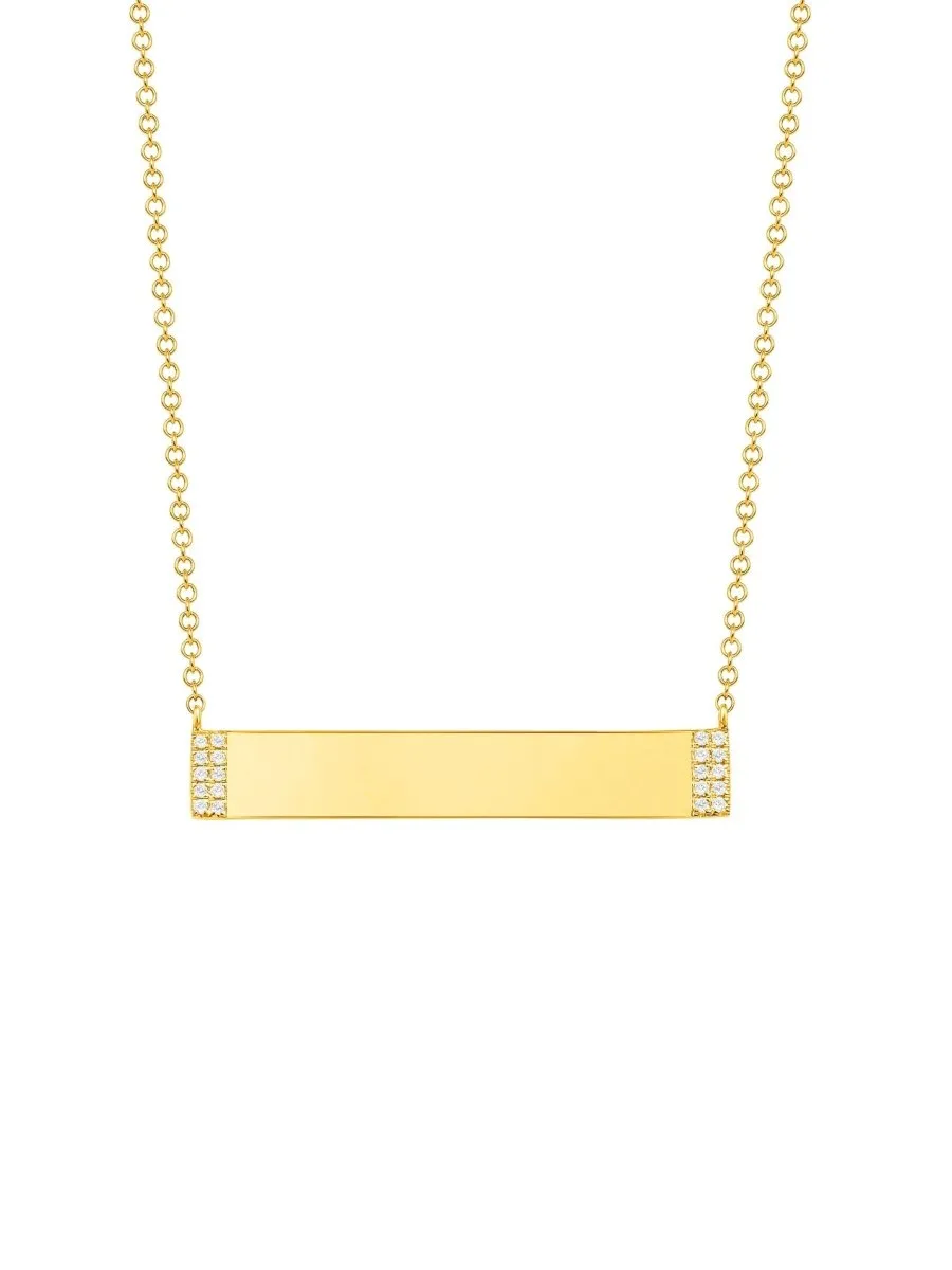 Diamond Bar Necklace 14K sold by LeMel