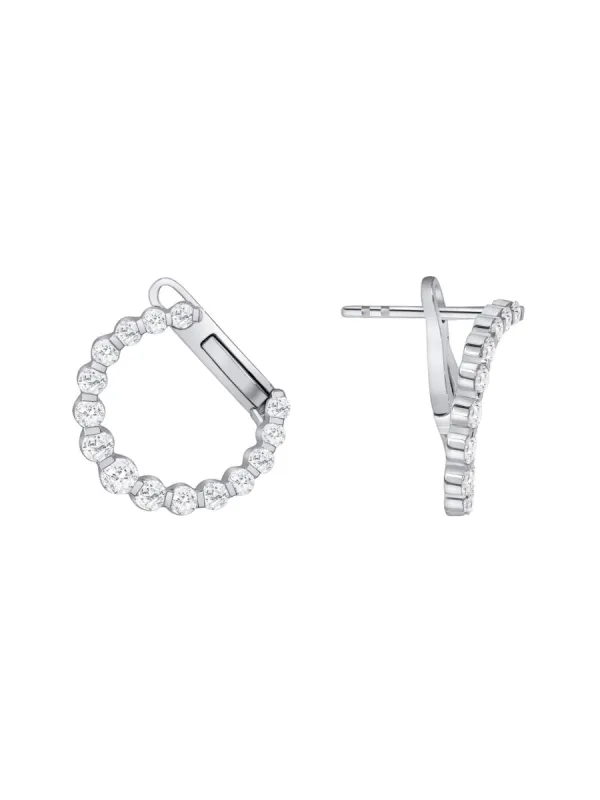 Graduated Diamond Circle Stud Earrings 14K sold by LeMel