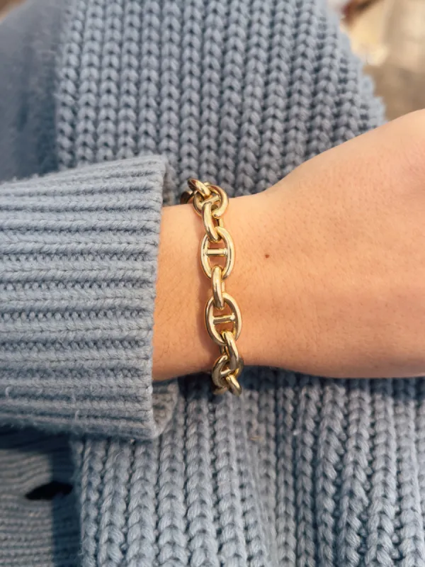 H Link Bracelet 14K sold by LeMel