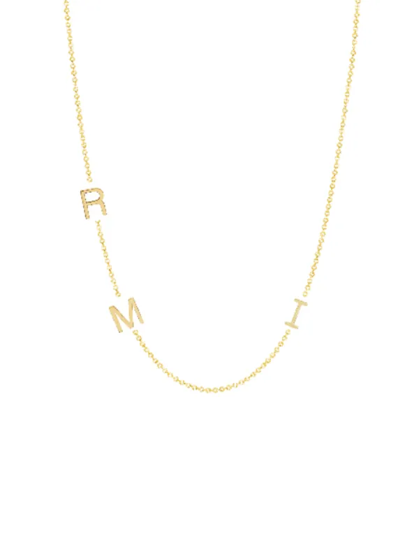 Initial Sample Sale - R M I Necklace - 14K sold by LeMel