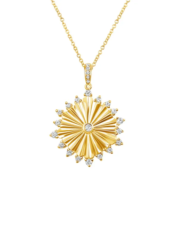 Aurora Diamond Pendant Necklace 14K sold by LeMel