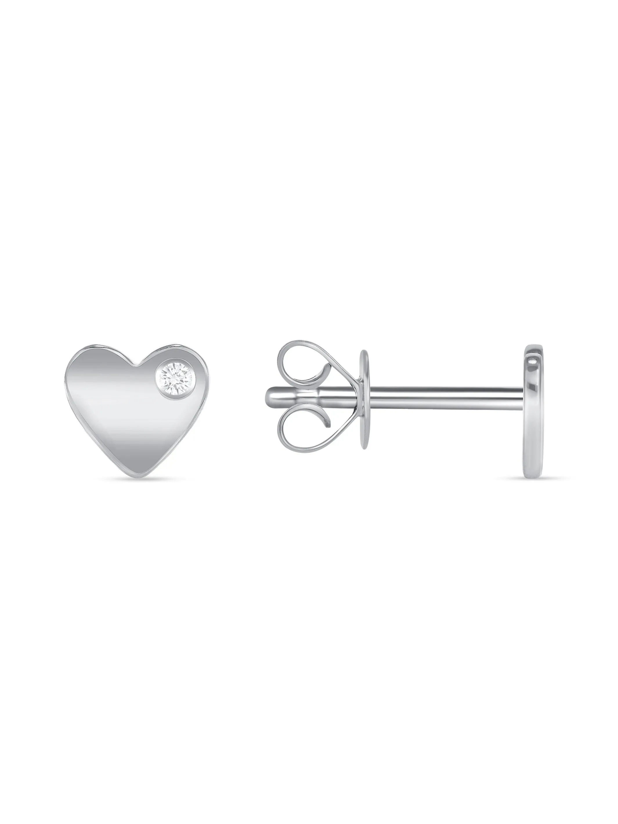 Maddie Heart Stud Earrings 14K sold by LeMel product image thumbnail 3
