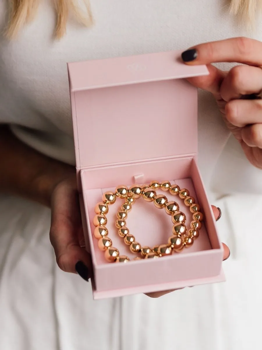 Chunky Stretch Bracelet Set - 8mm + 10mm sold by LeMel product image thumbnail 3