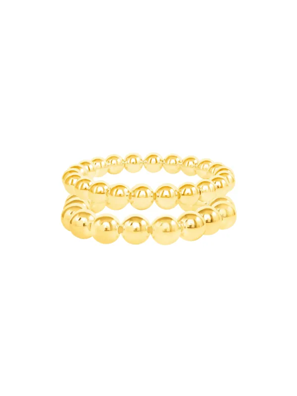 Chunky Stretch Bracelet Set - 8mm + 10mm sold by LeMel