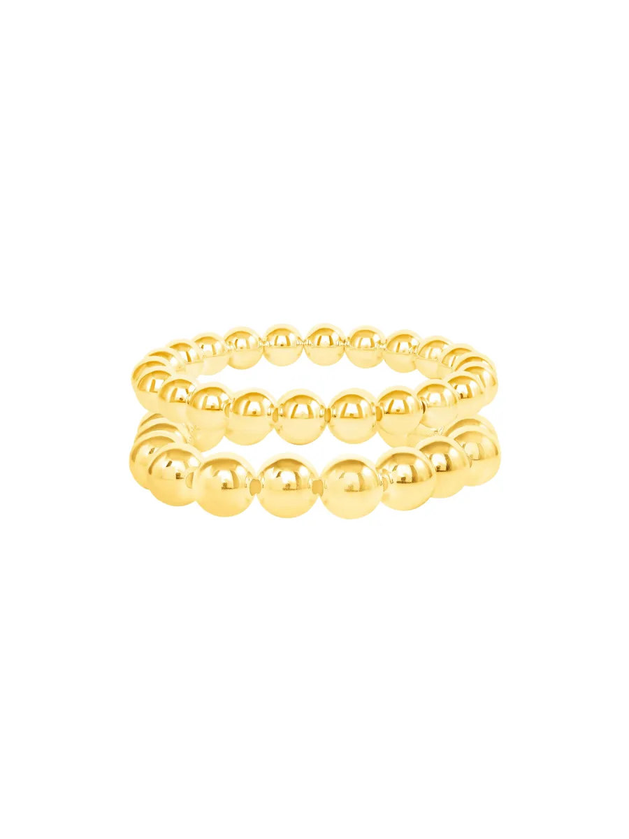 Chunky Stretch Bracelet Set - 8mm + 10mm sold by LeMel