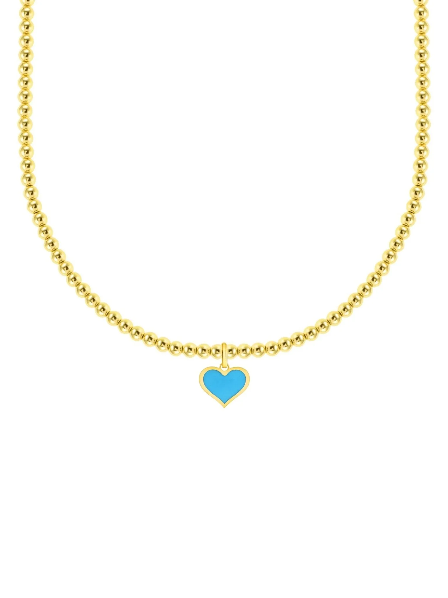 Sophie Heart Beaded Choker Necklace sold by LeMel