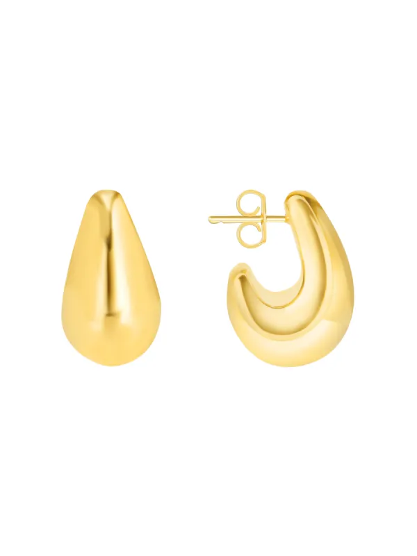 Teardrop Gold Earrings sold by LeMel