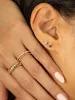 Beck Turquoise & Diamond Stud Earring 14K sold by LeMel